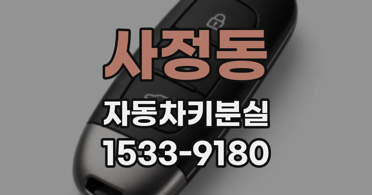 사정동 자동차키분실