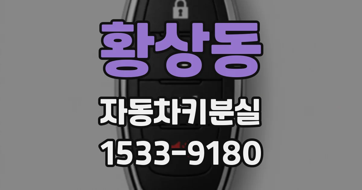 황상동 자동차키분실