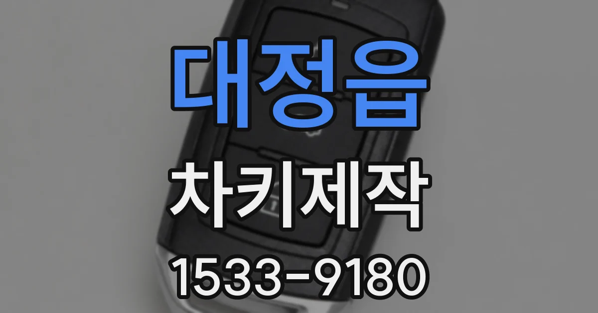 대정읍 차키제작
