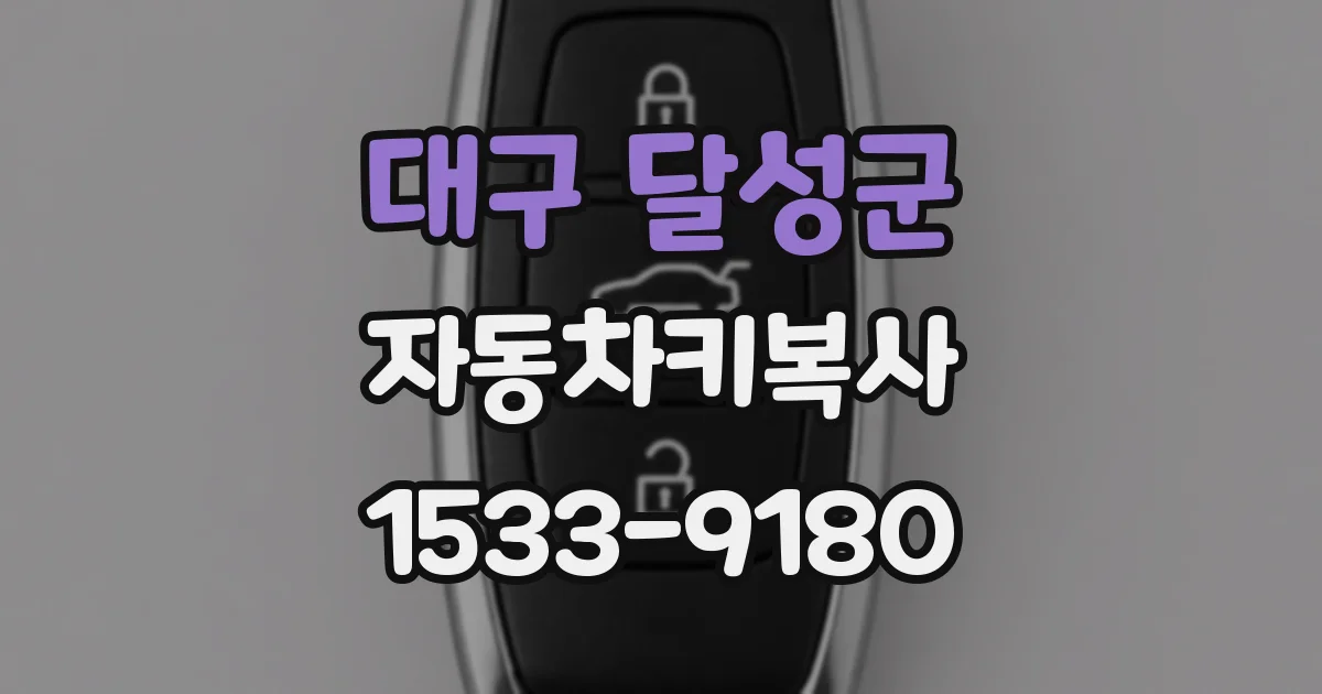 대구 달성군 자동차키복사