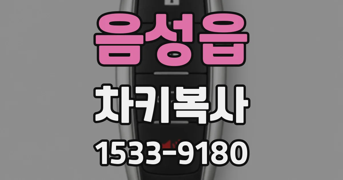 음성읍 차키복사