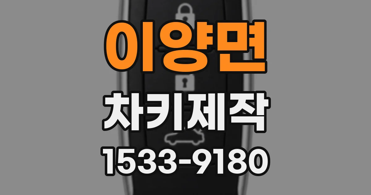 이양면 차키제작