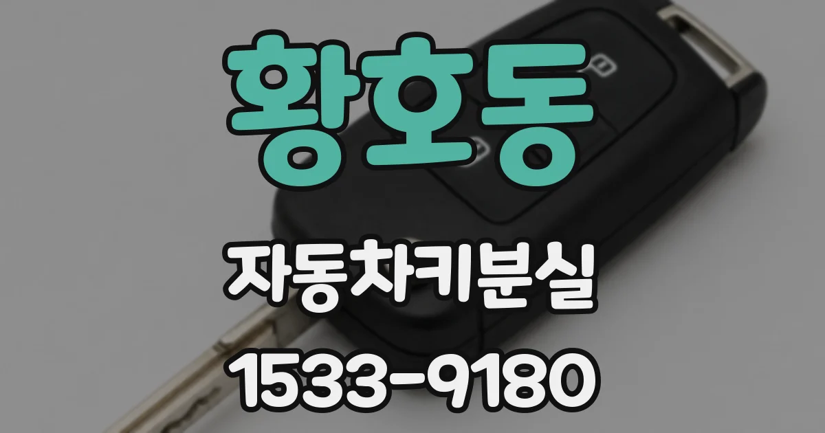 황호동 자동차키분실