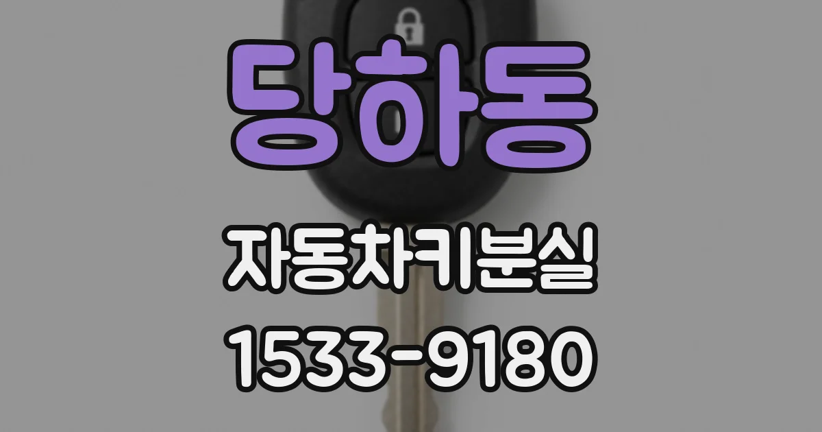 당하동 자동차키분실