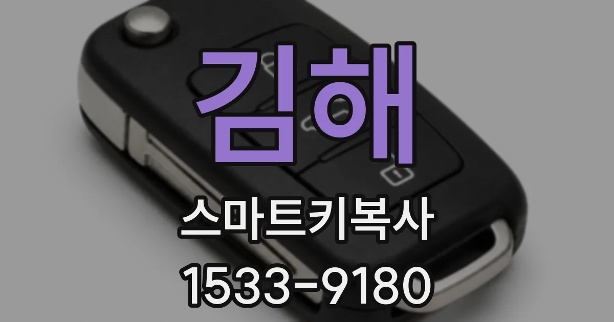 김해 스마트키복사