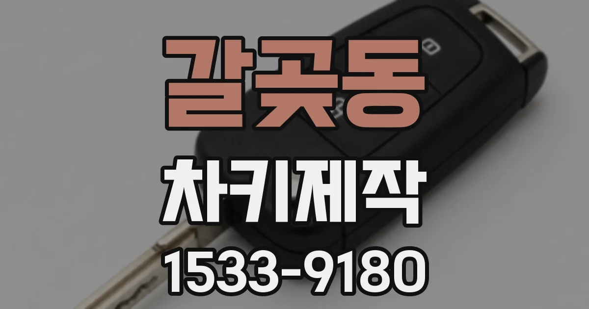 갈곶동 차키제작