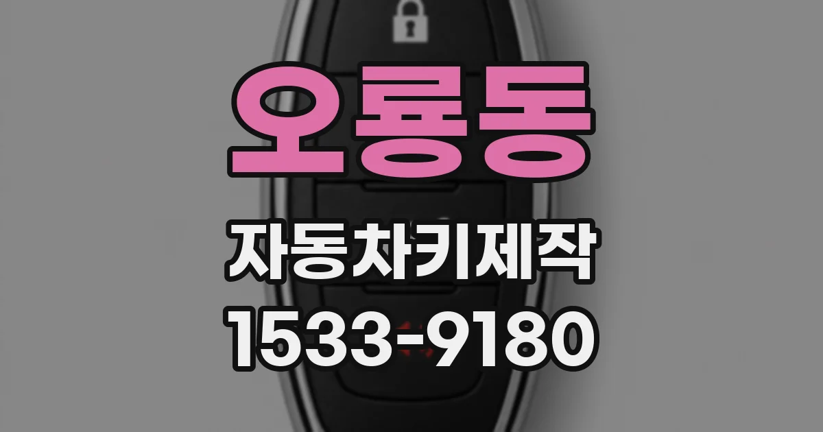 오룡동 자동차키제작