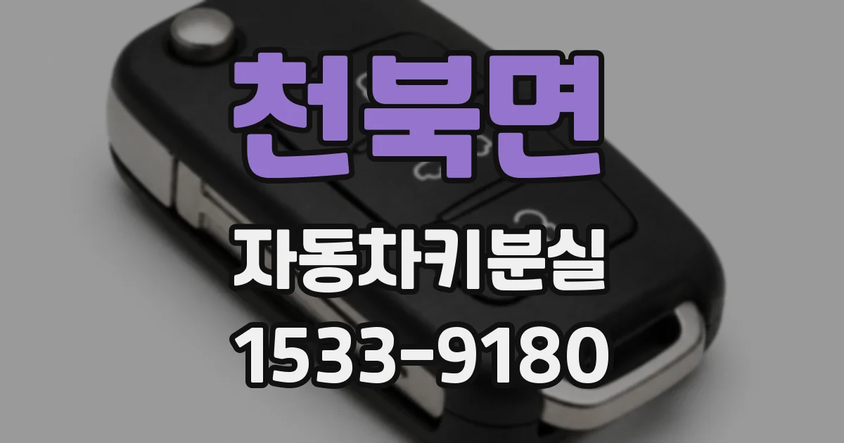 천북면 자동차키분실
