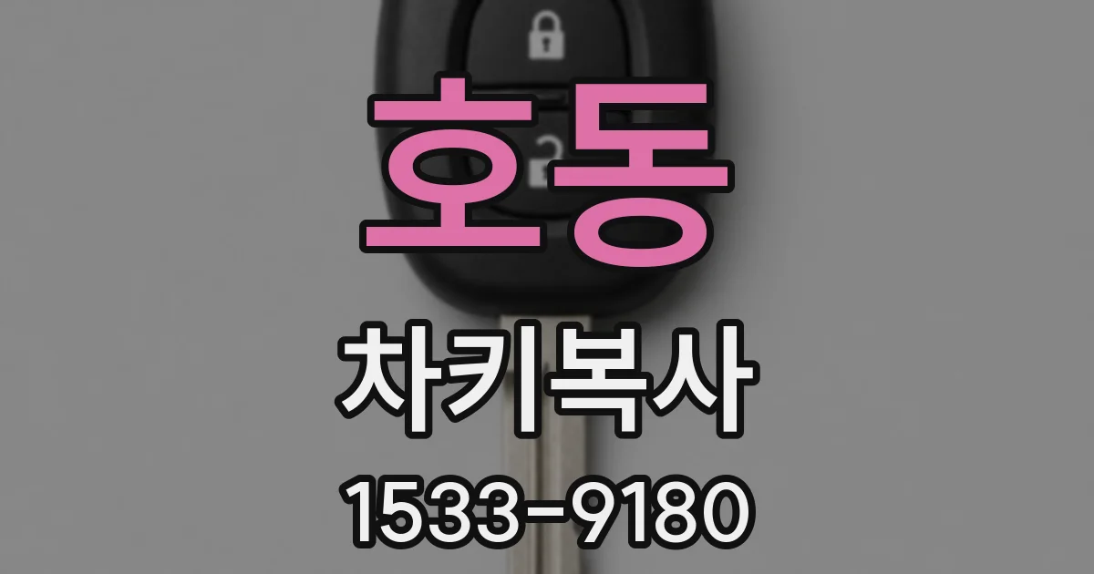호동 차키복사
