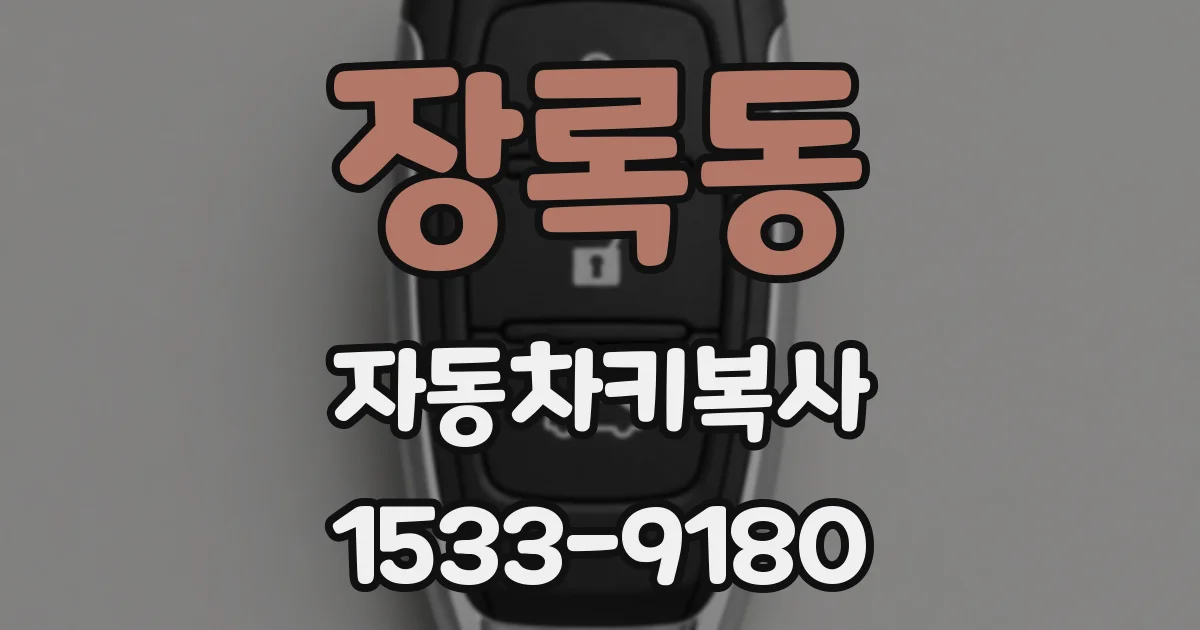 장록동 자동차키복사