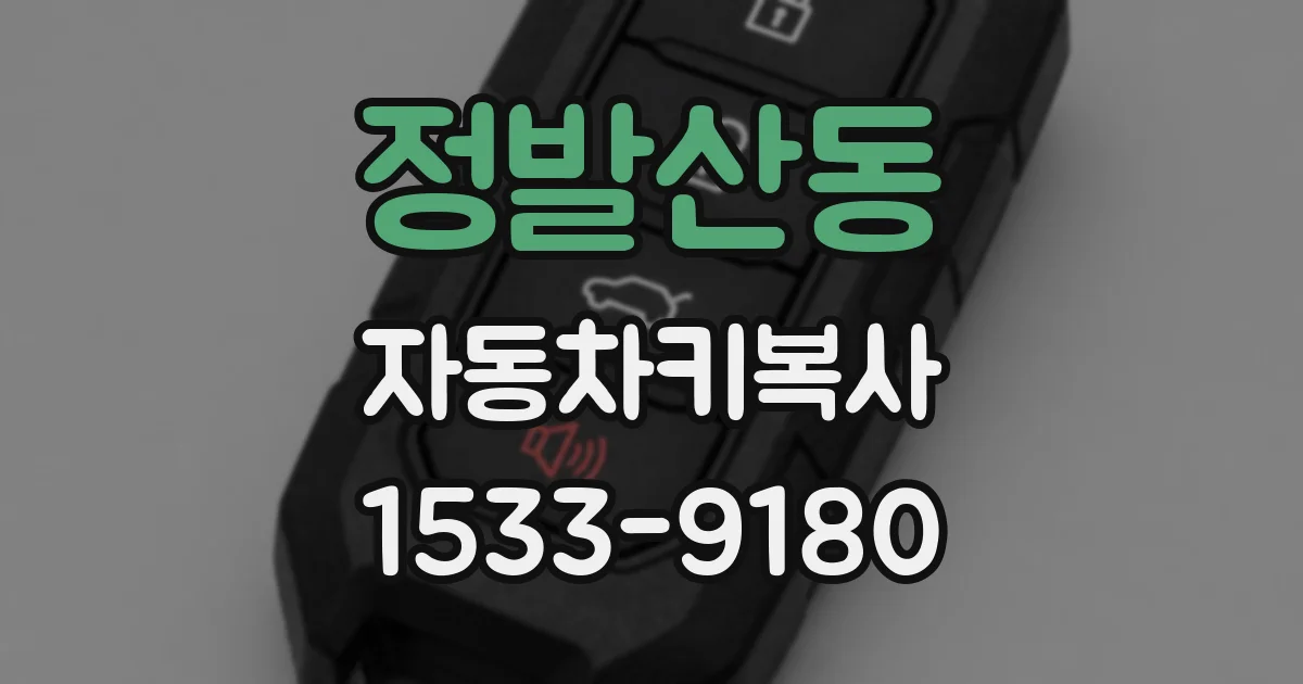 정발산동 자동차키복사