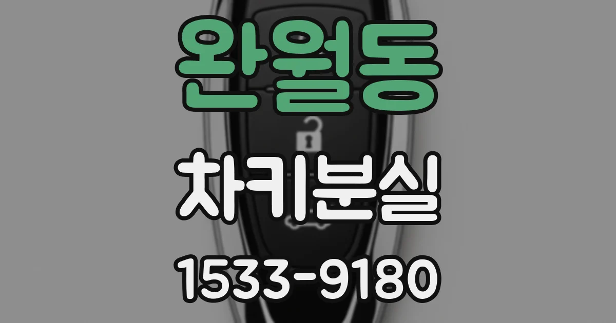 완월동 차키분실