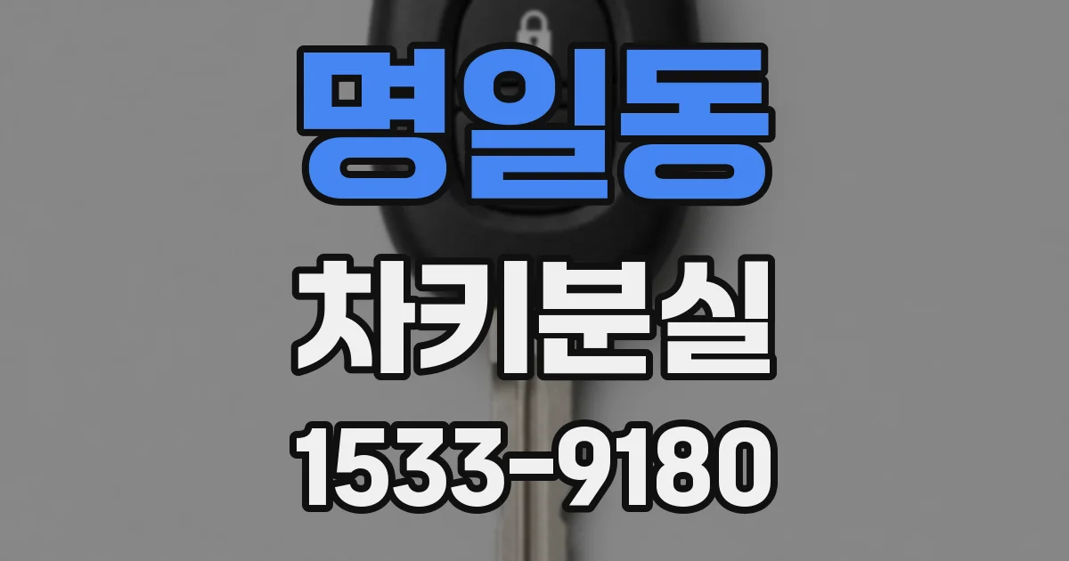 명일동 차키분실