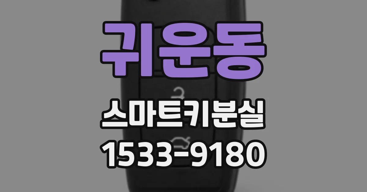 귀운동 스마트키분실