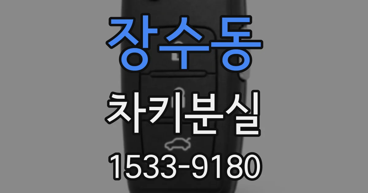 장수동 차키분실