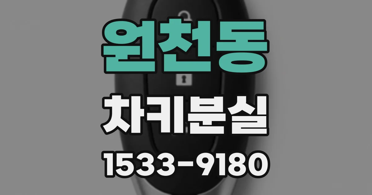 원천동 차키분실