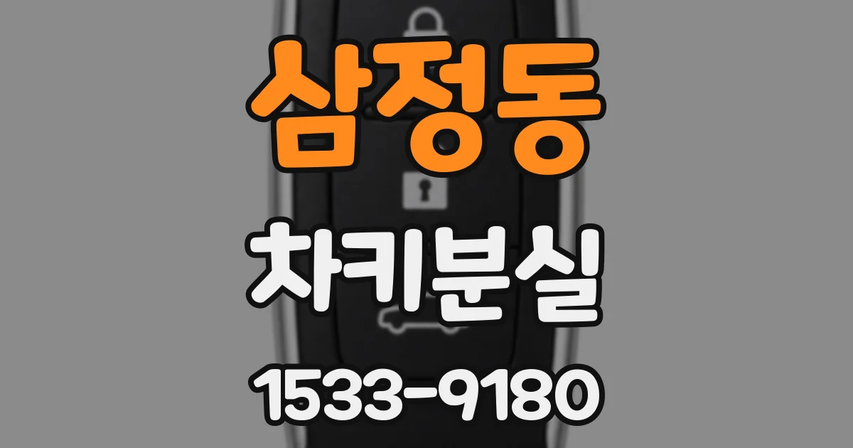 삼정동 차키분실