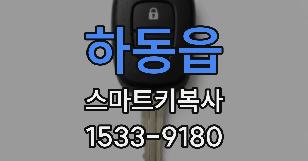 하동읍 스마트키복사