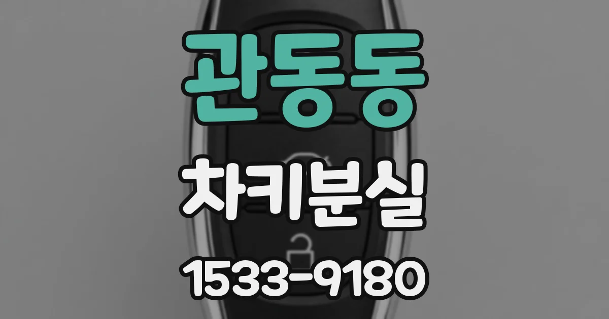 관동동 차키분실