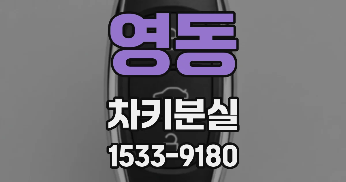 영동 차키분실