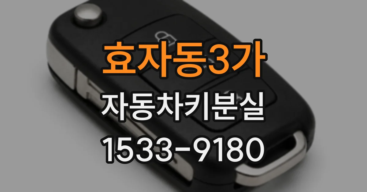 효자동3가 자동차키분실