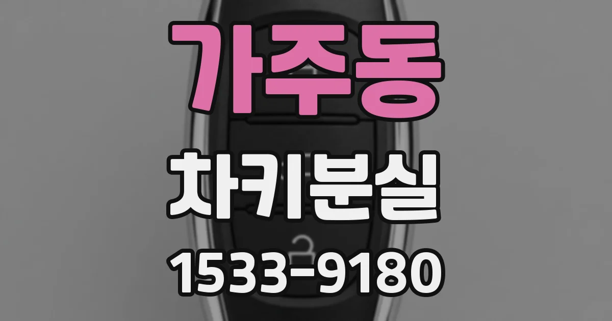 가주동 차키분실