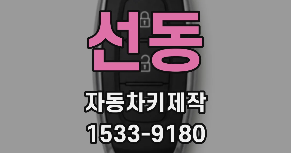 선동 자동차키제작