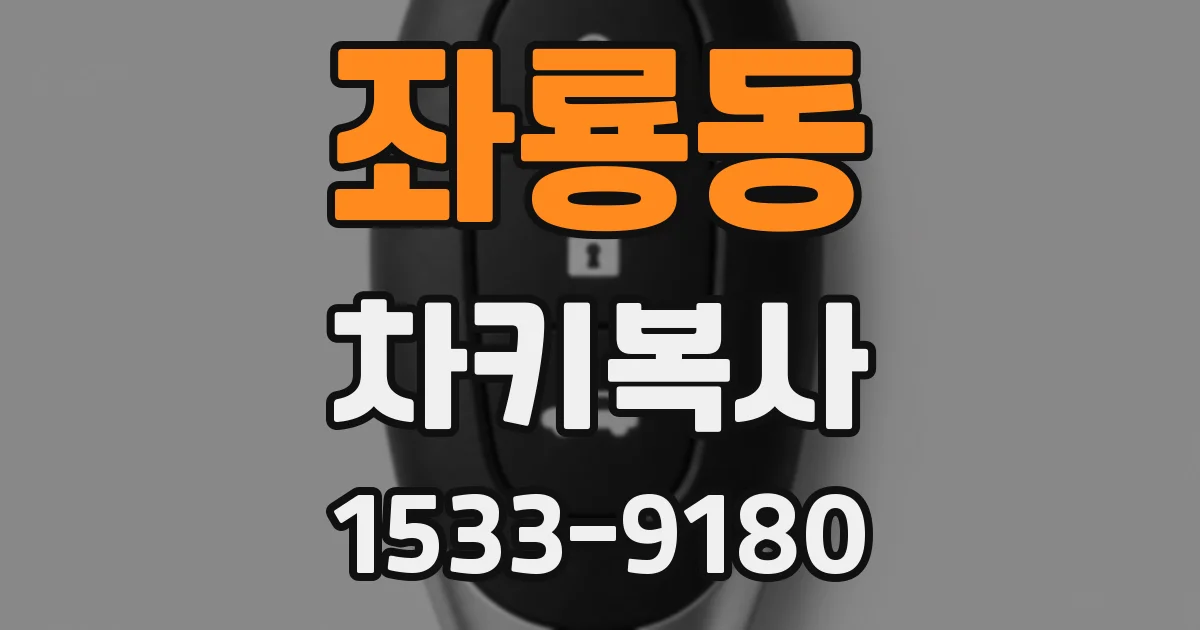 좌룡동 차키복사