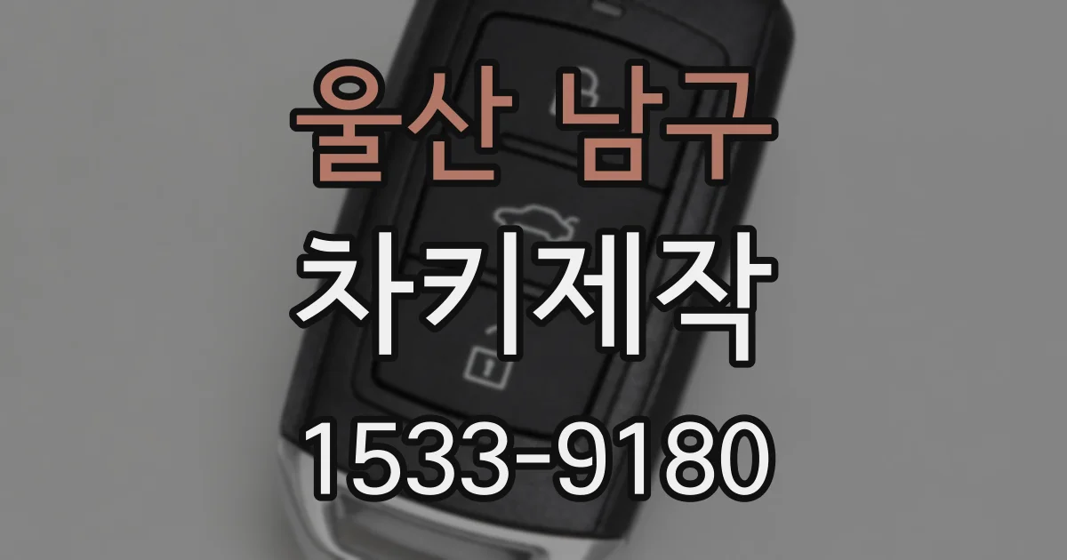 울산 남구 차키제작