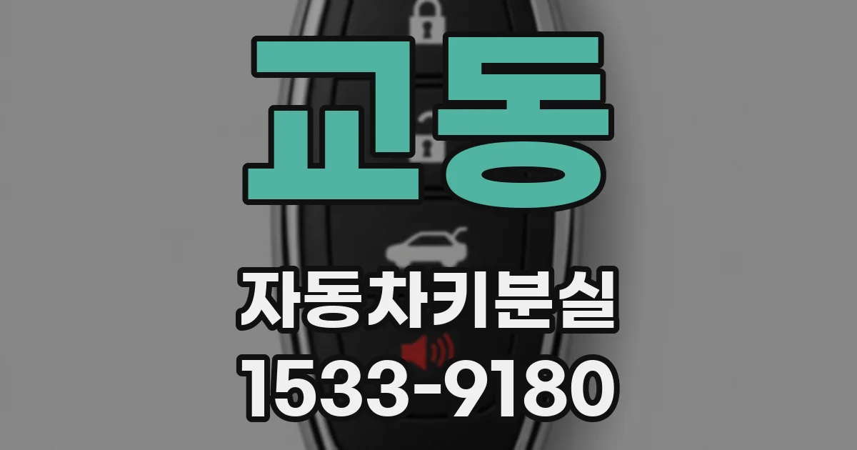 교동 자동차키분실