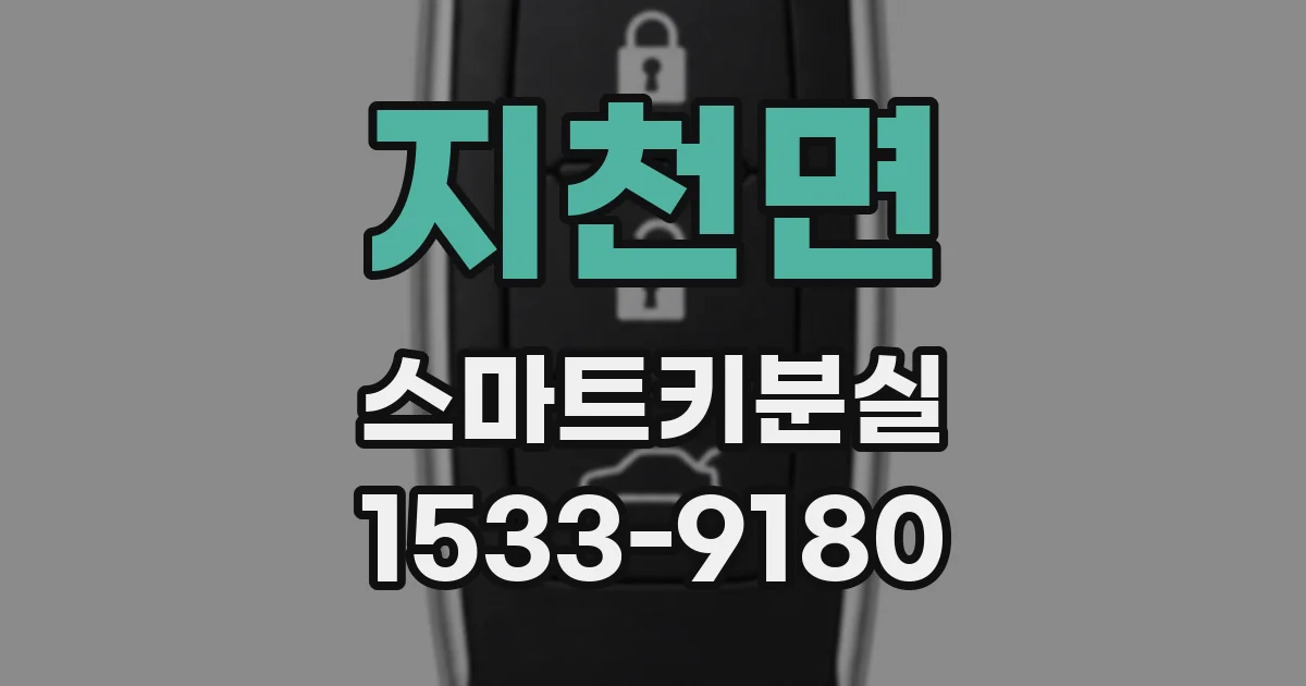 지천면 스마트키분실