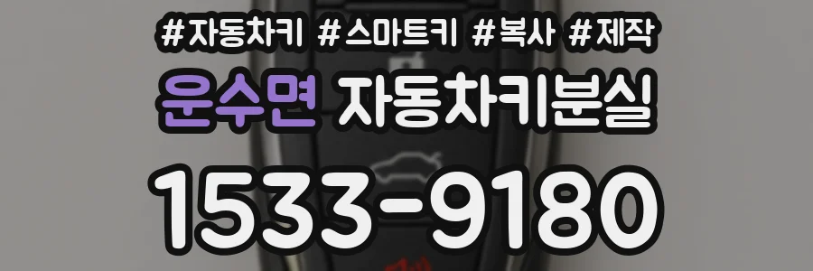 운수면 자동차키분실