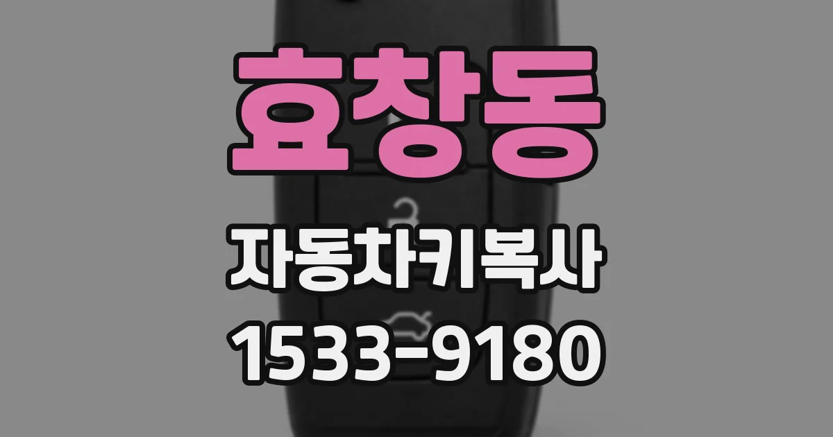 효창동 자동차키복사