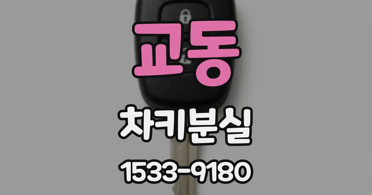 교동 차키분실
