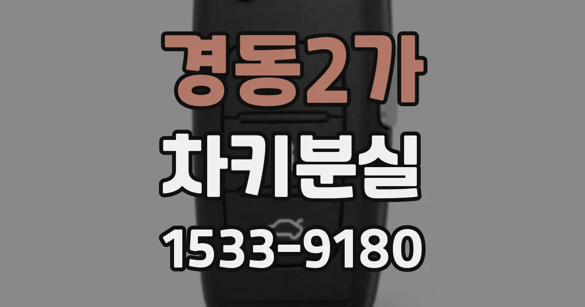 경동2가 차키분실