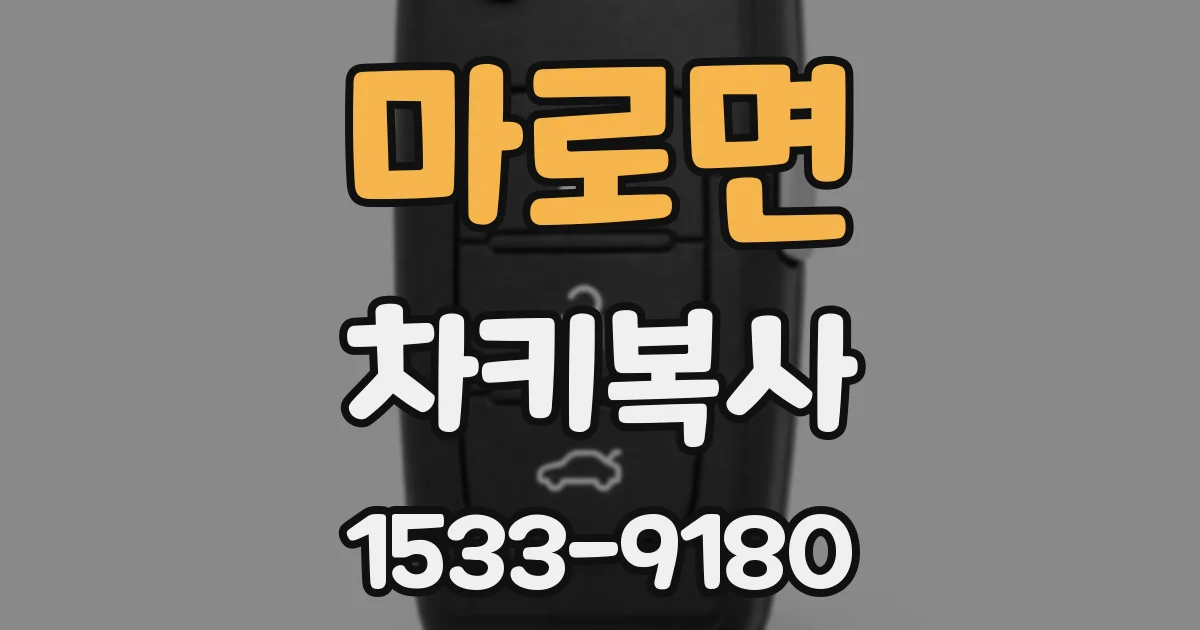 마로면 차키복사