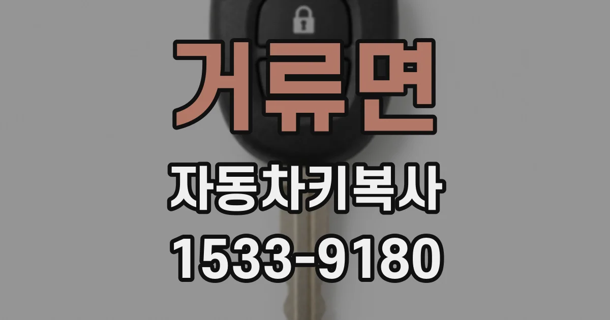 거류면 자동차키복사