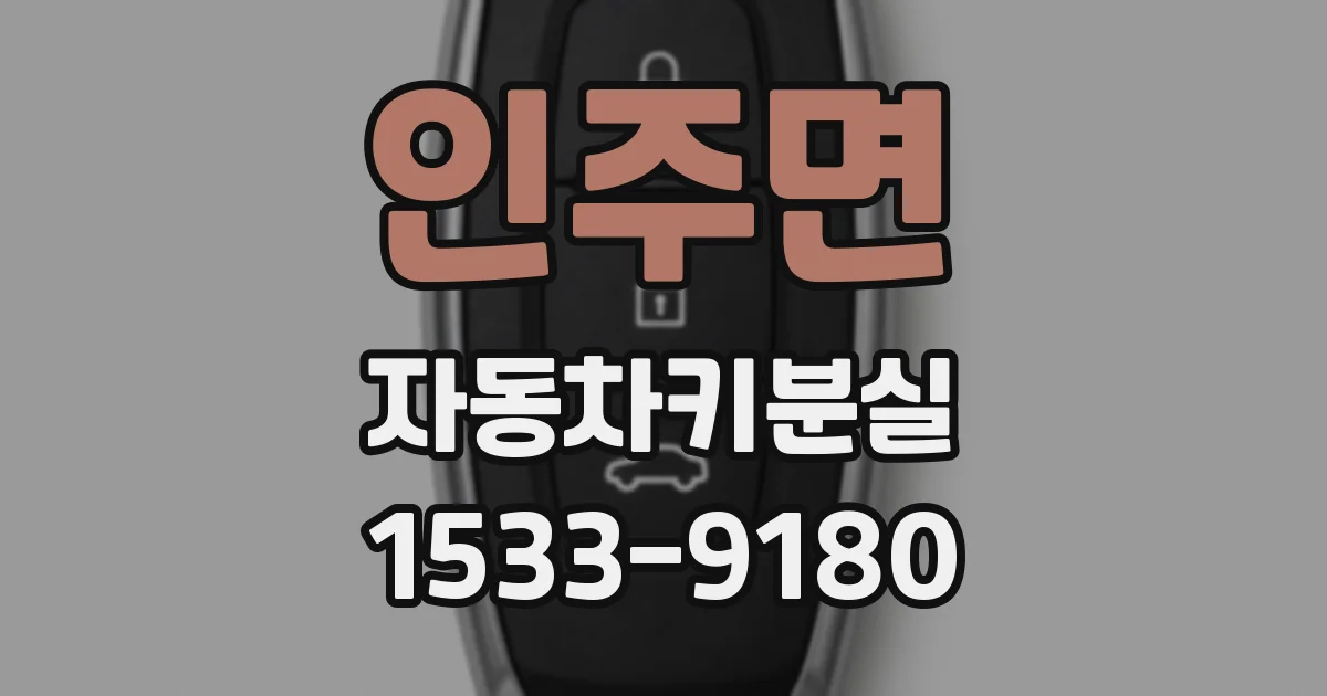 인주면 자동차키분실