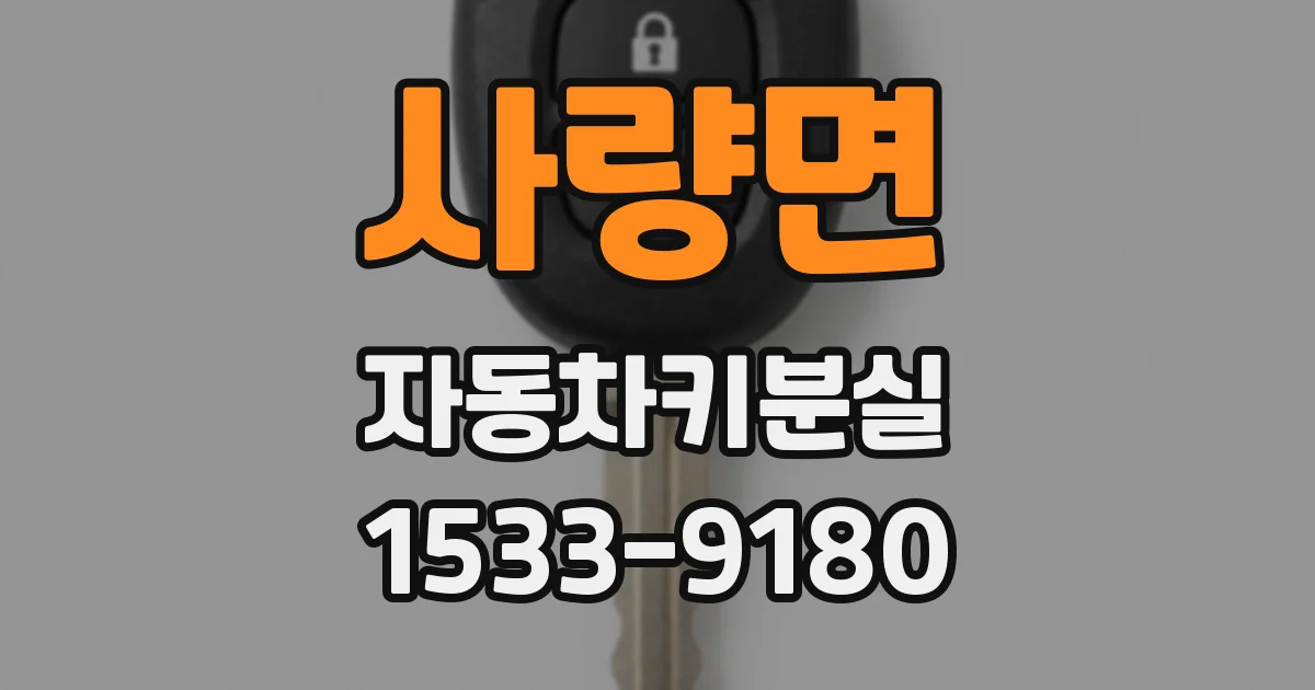 사량면 자동차키분실