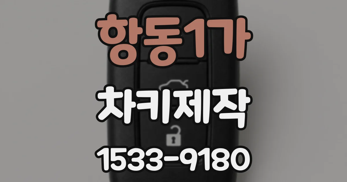 항동1가 차키제작