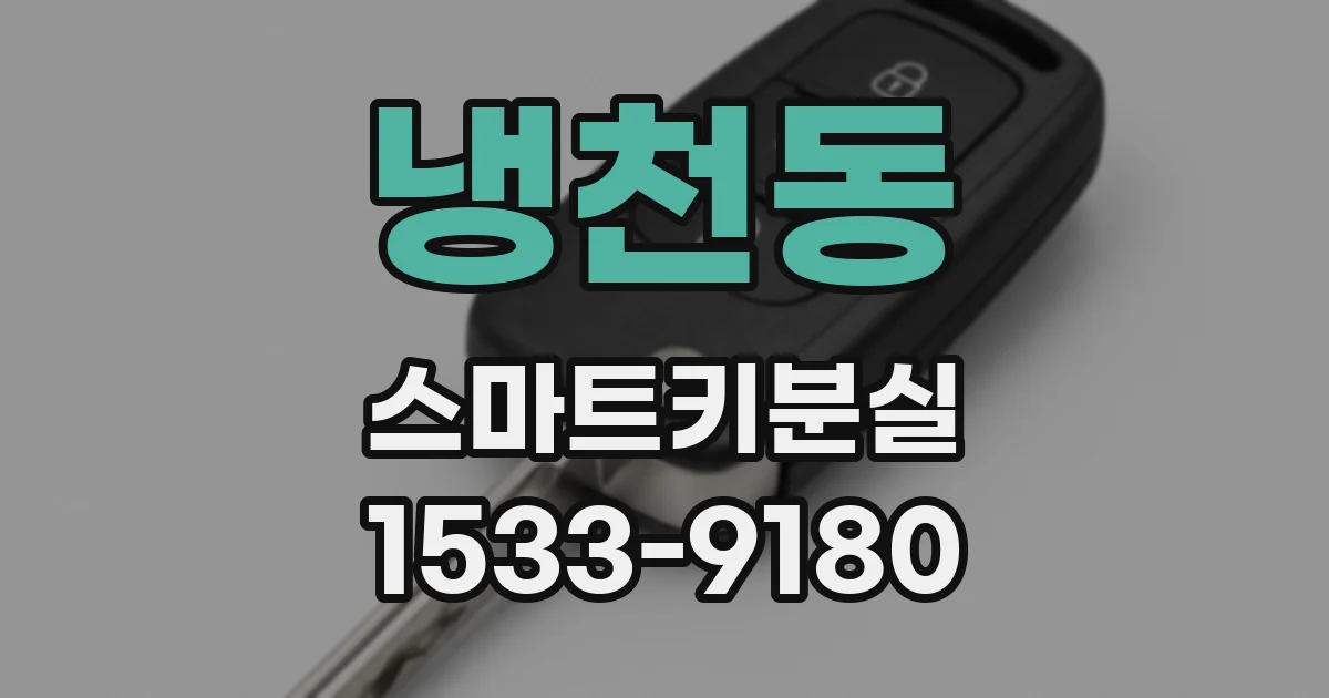 냉천동 스마트키분실