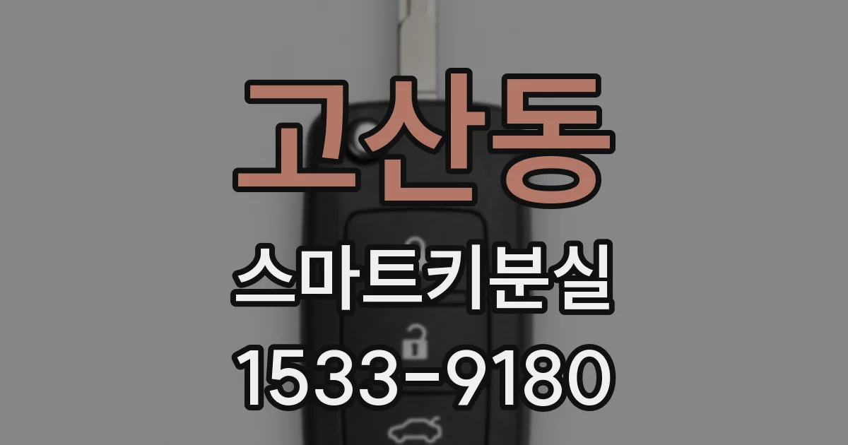 고산동 스마트키분실