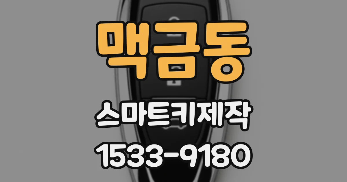 맥금동 스마트키제작