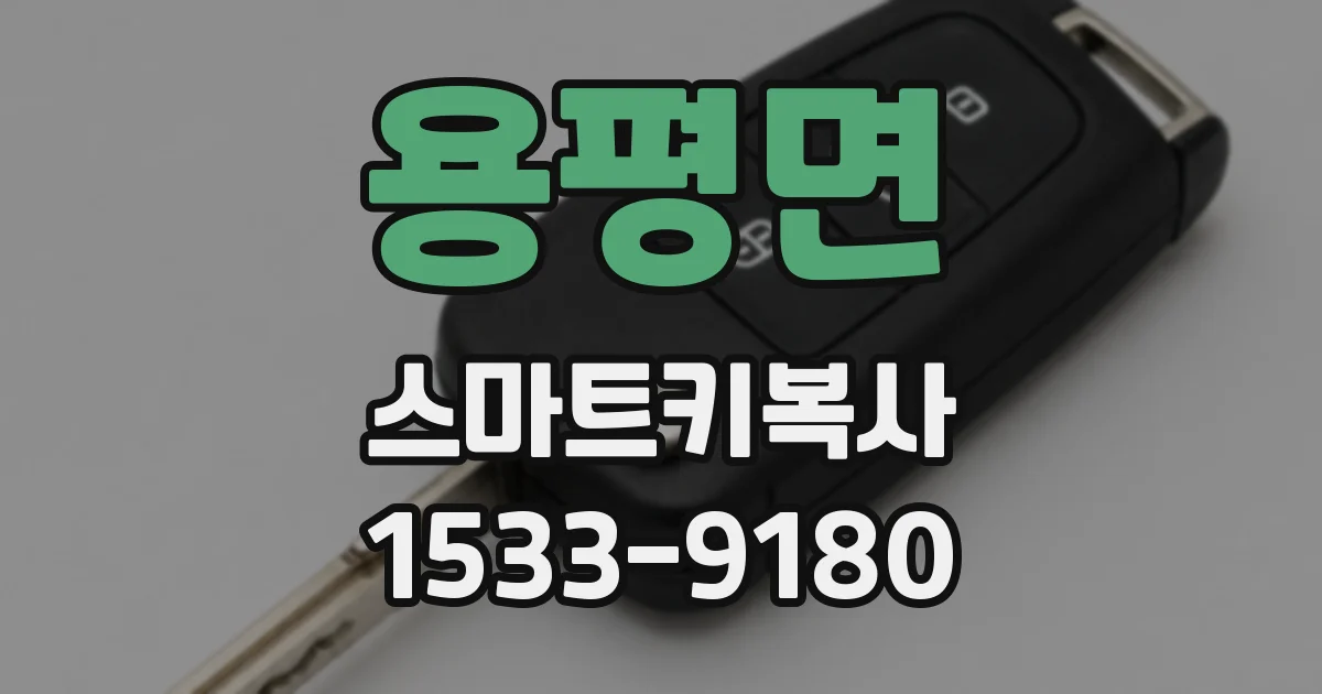 용평면 스마트키복사