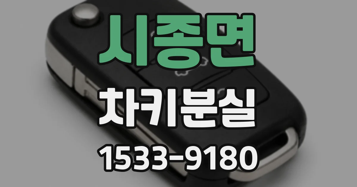 시종면 차키분실