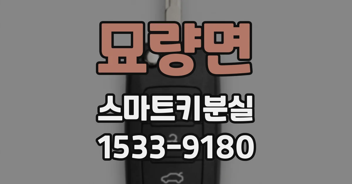 묘량면 스마트키분실