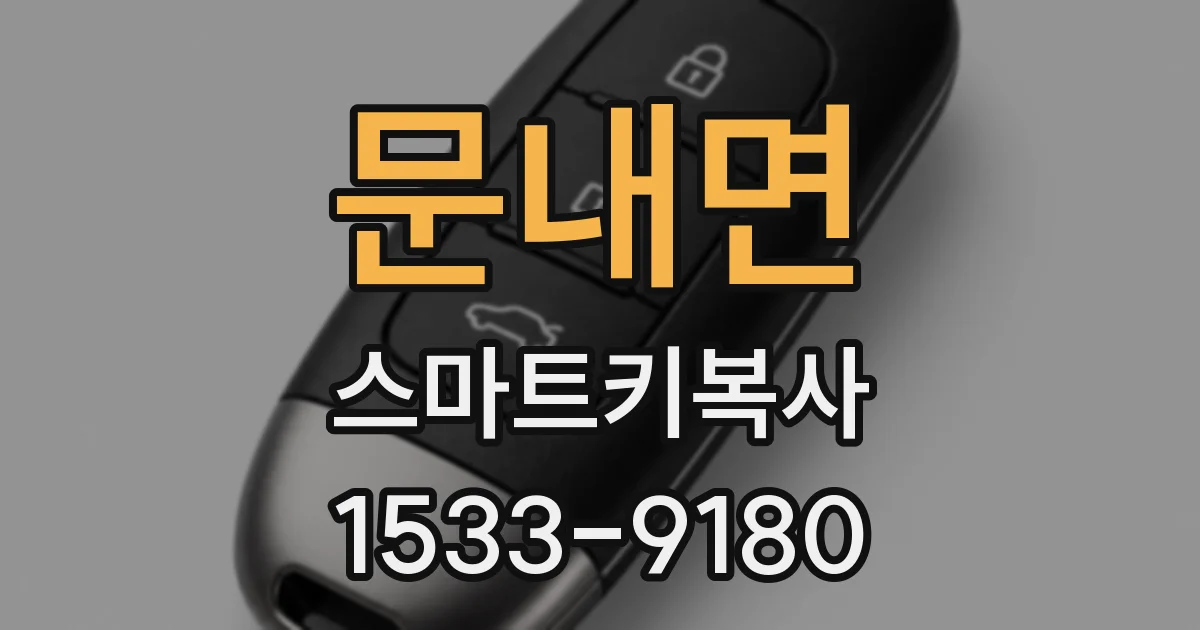 문내면 스마트키복사