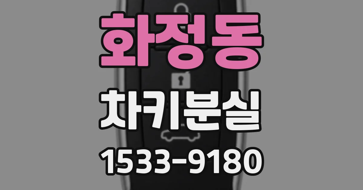 화정동 차키분실