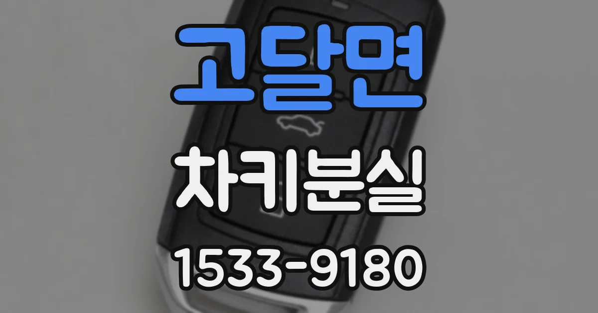고달면 차키분실