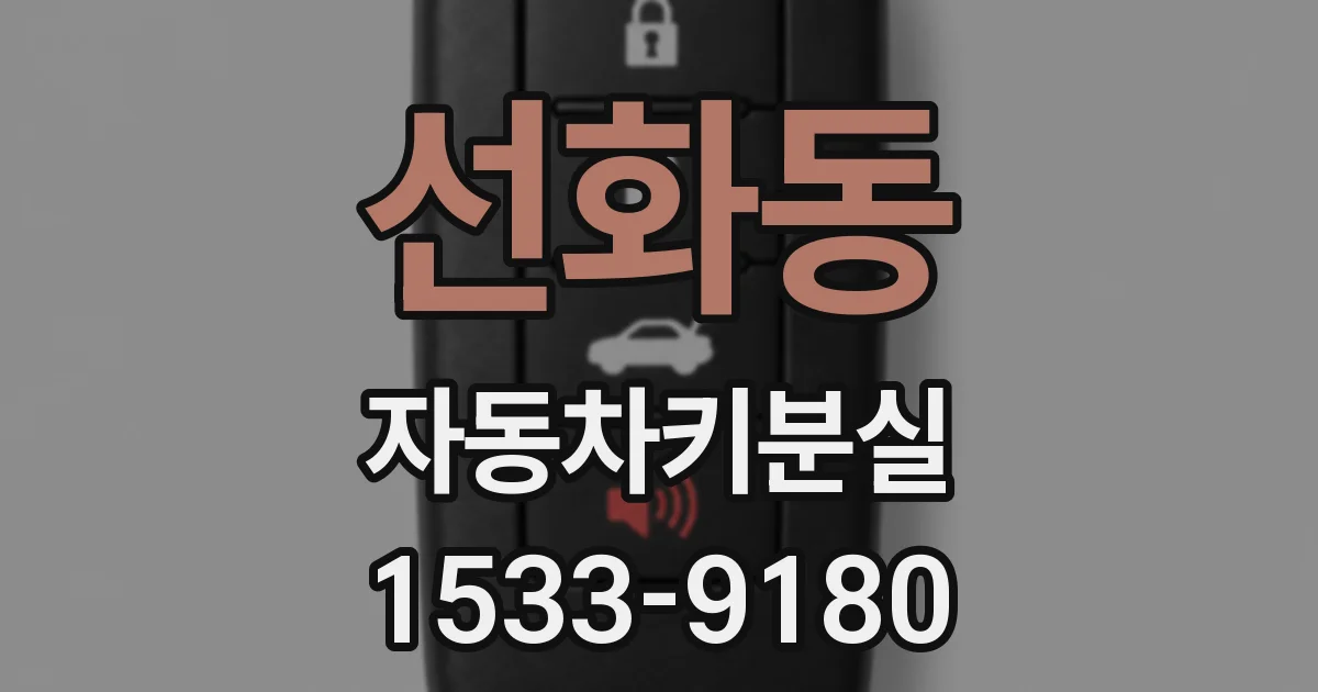 선화동 자동차키분실